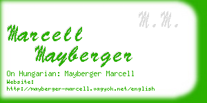 marcell mayberger business card